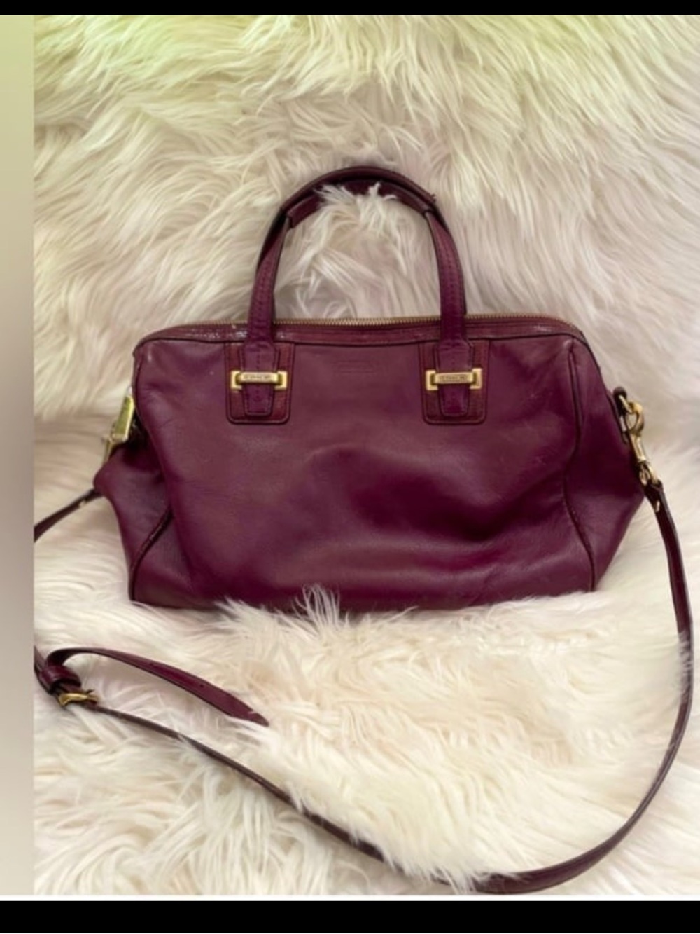 Maroon COACH Purse Bag